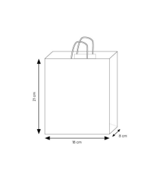 Shopper in carta con maniglia ritorta personalizzate | Stampa logo 2