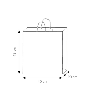 Shopper in carta con maniglia ritorta personalizzate | Stampa logo